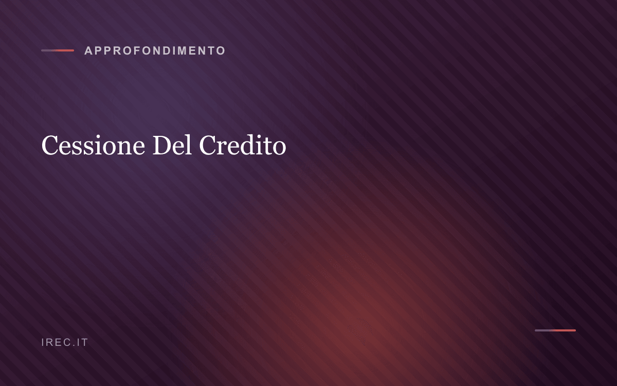 Cessione Del Credito