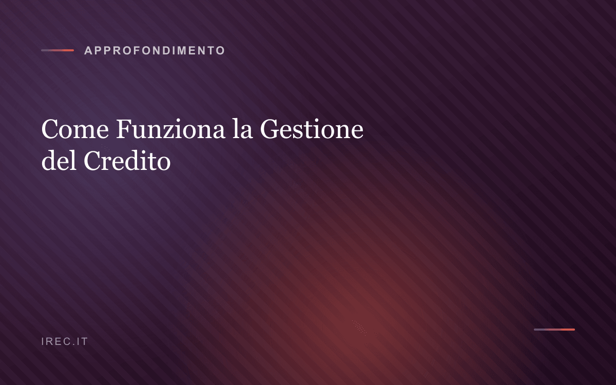 Come Funziona la Gestione del Credito